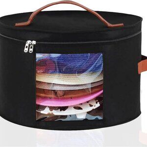 Hat Box Storage Travel Travel Large Round Hat Case‎ Women and Men Organizer
